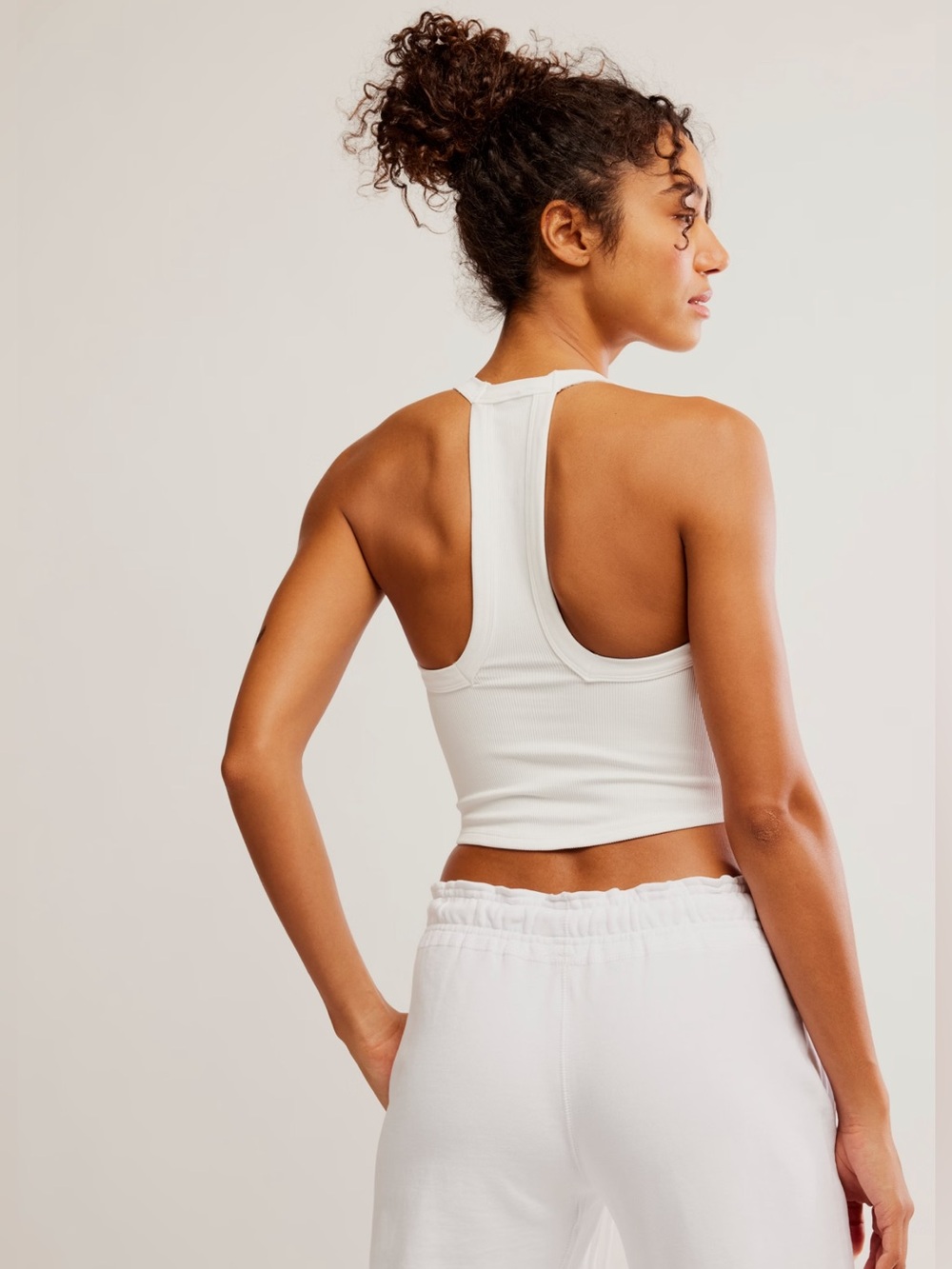 FP Movement All Clear Cami NWT Size XS/S Free People V-Neck Crop Tank Top White - Picture 6 of 10